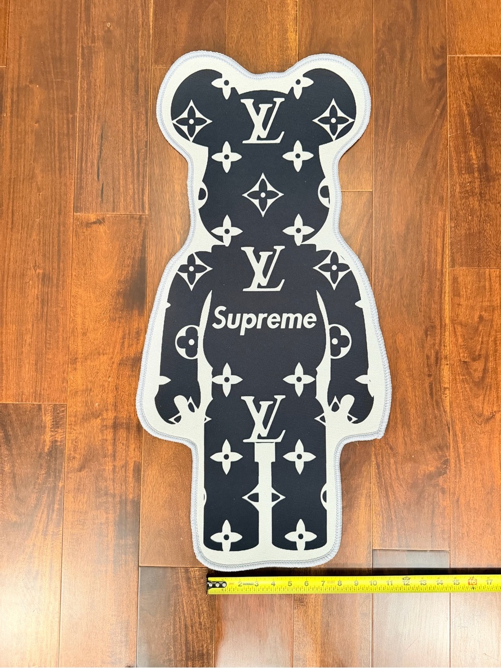 Designer Black & White Bearbrick Rug